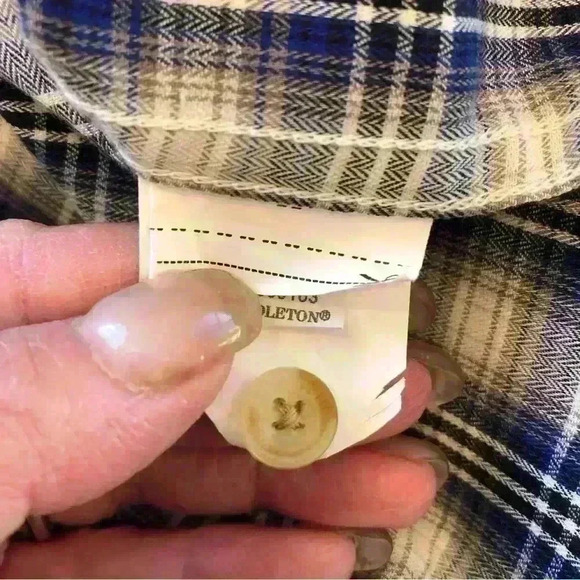 Pendleton Frontier Shirt, Blue/Black/Cream, Large - Picture 7 of 9